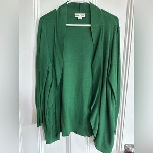 Plus size green cardigan